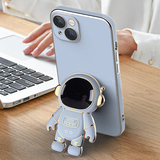 Astronaut phone case with 3D design, anti-drop protection, and stand