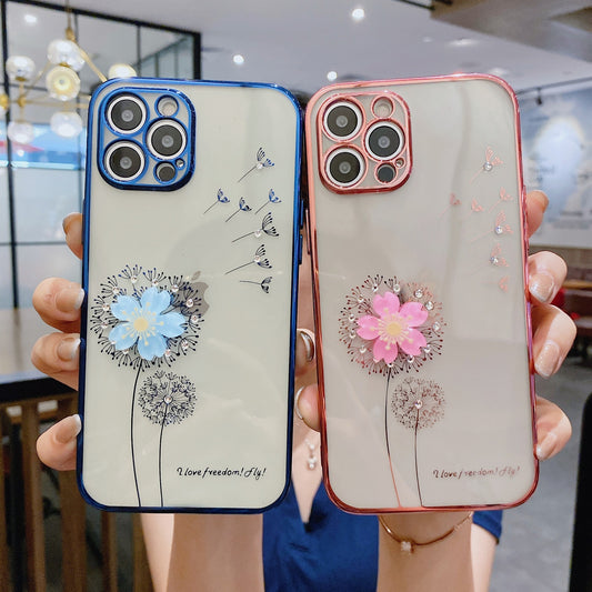 3D flower phone case with spin stand holder and shockproof design