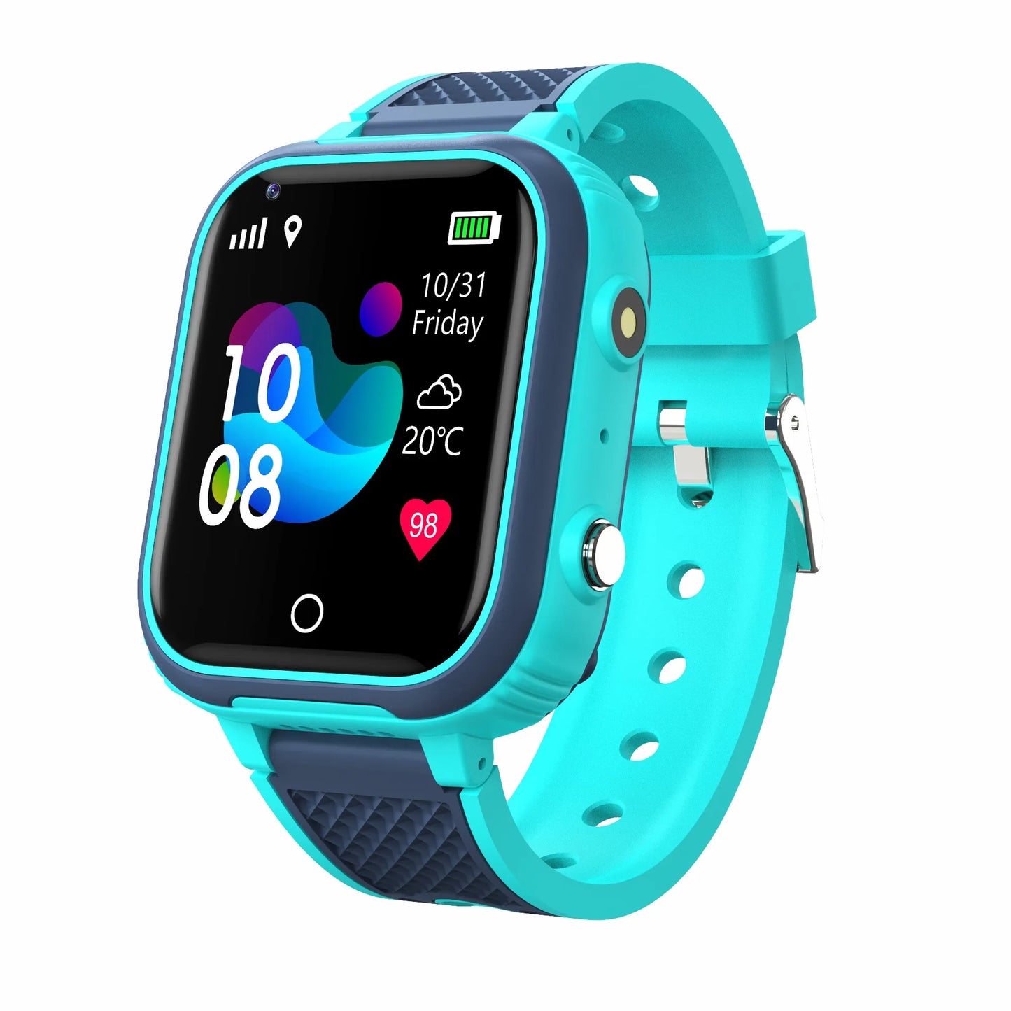 4G kids smartwatch with GPS, video call, SOS, waterproof, and camera