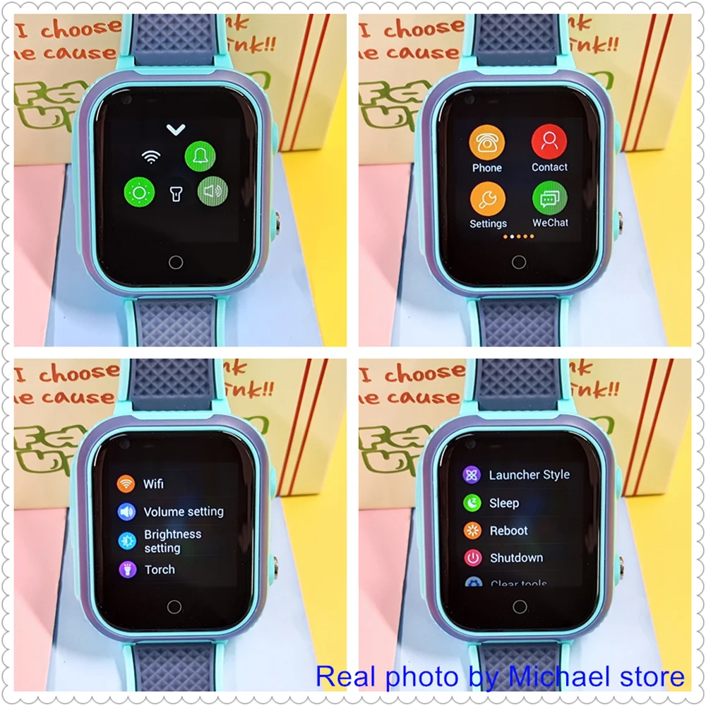 4G kids smartwatch with GPS, video call, SOS, waterproof, and camera