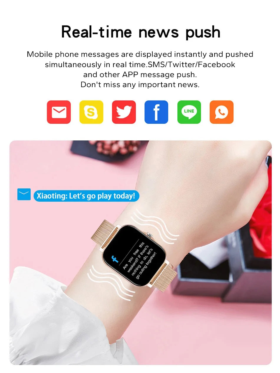 Smartwatch with Bluetooth Call, Health Tracking, Full Touch Screen Display