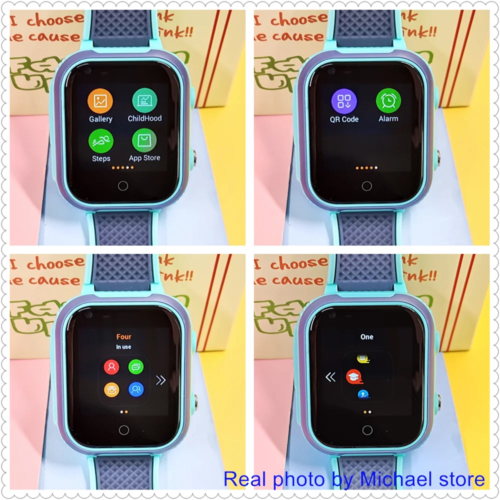 4G kids smartwatch with GPS, video call, SOS, waterproof, and camera