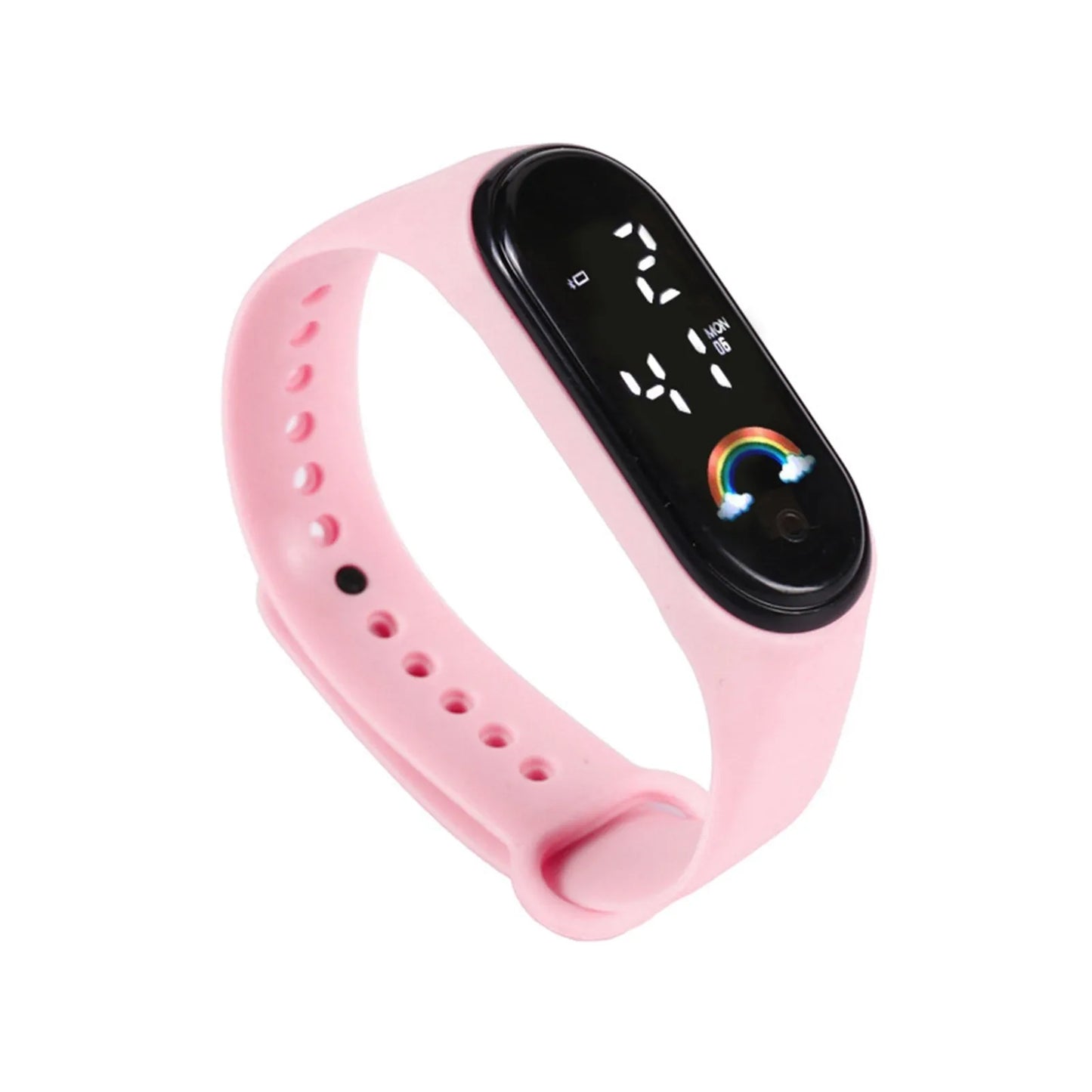 Kids digital waterproof smart watch with silicone strap for sports and fun