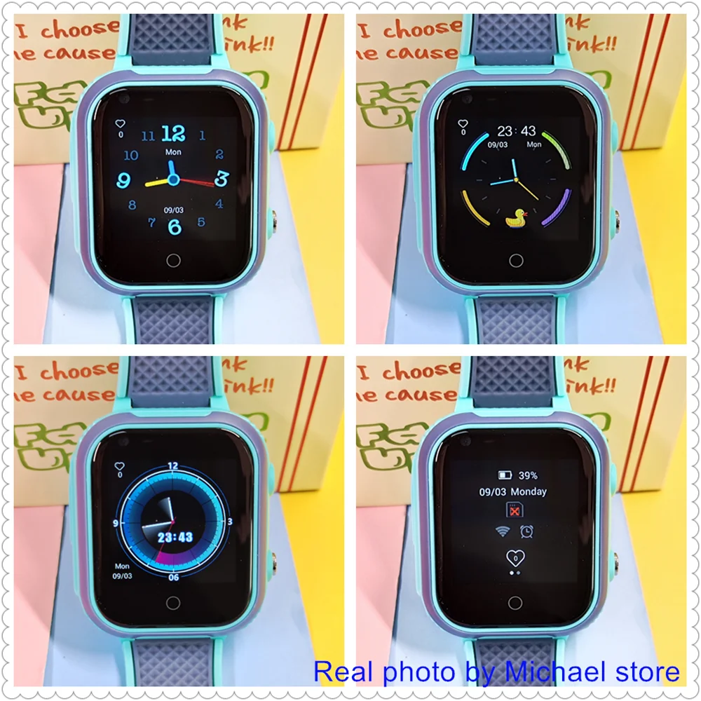 4G kids smartwatch with GPS, video call, SOS, waterproof, and camera