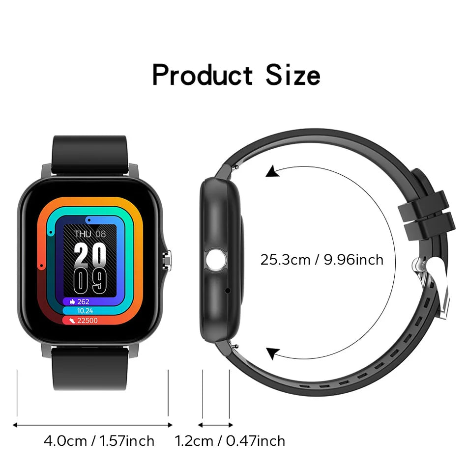 Smartwatch with Bluetooth Call, Health Tracking, Full Touch Screen Display