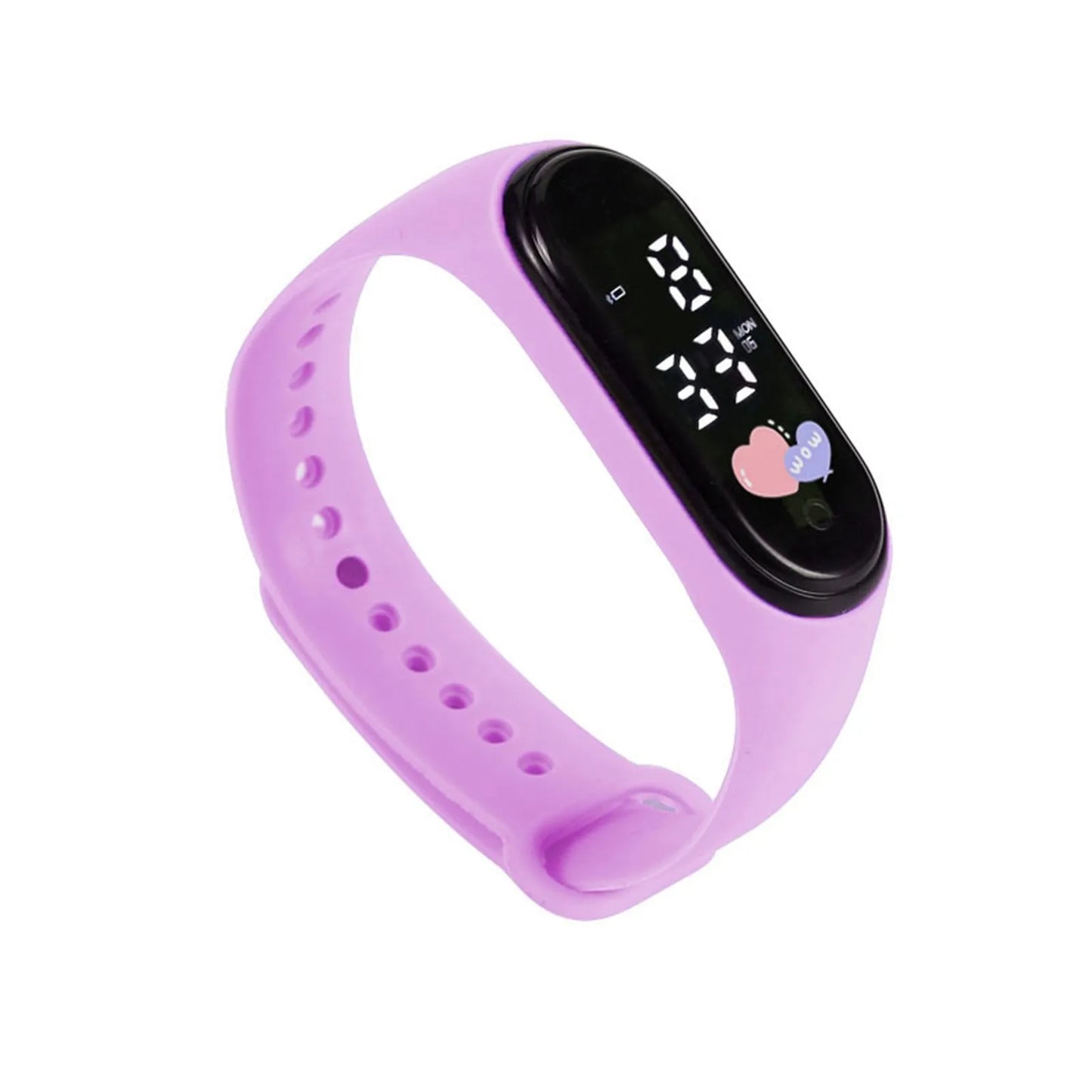 Kids digital waterproof smart watch with silicone strap for sports and fun