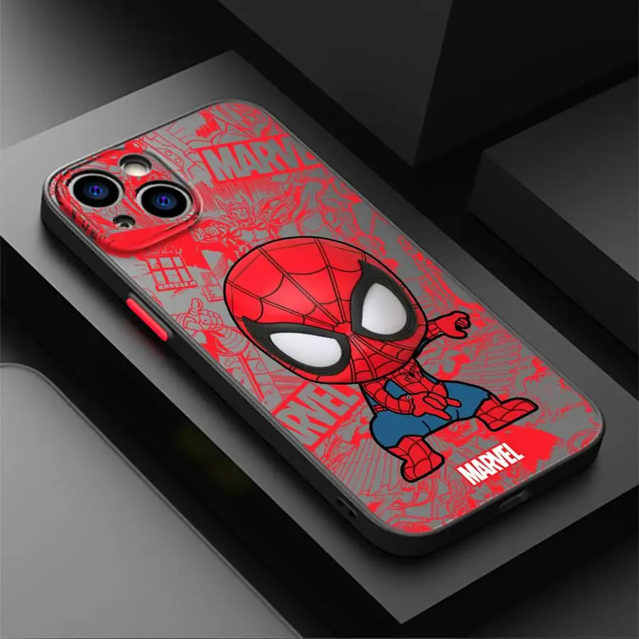 Marvel spider-man and groot iphone case, shockproof protective cover