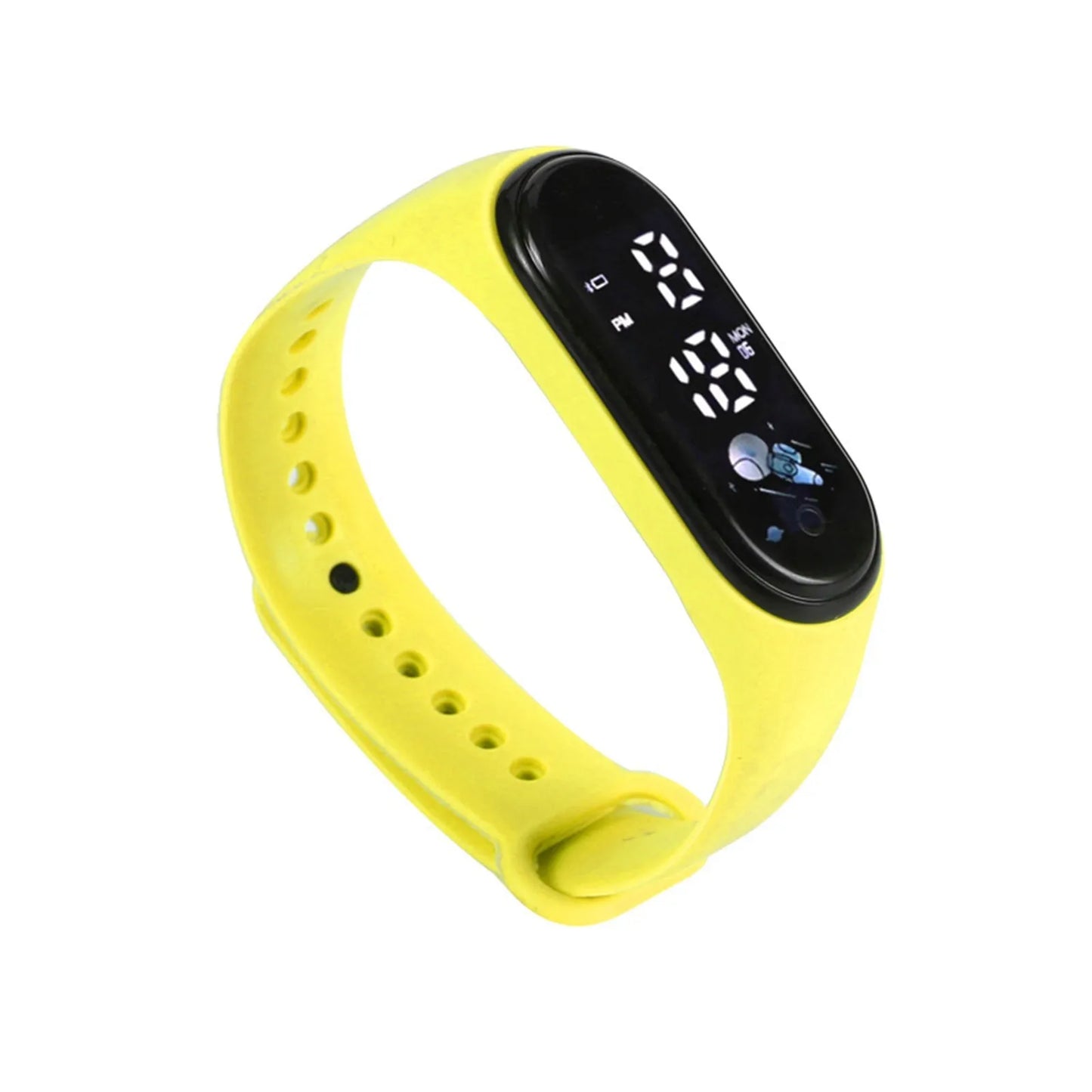 Kids digital waterproof smart watch with silicone strap for sports and fun