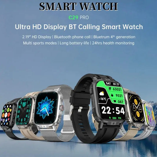 Bluetooth call smart watch with HD display, fitness tracker, waterproof design