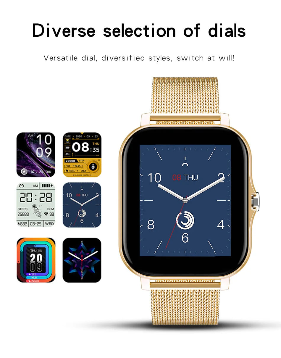 Smartwatch with Bluetooth Call, Health Tracking, Full Touch Screen Display