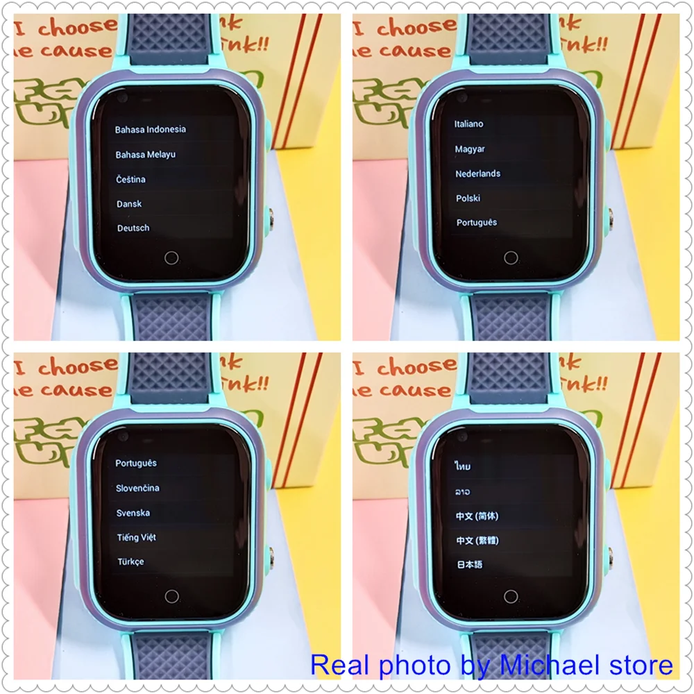 4G kids smartwatch with GPS, video call, SOS, waterproof, and camera