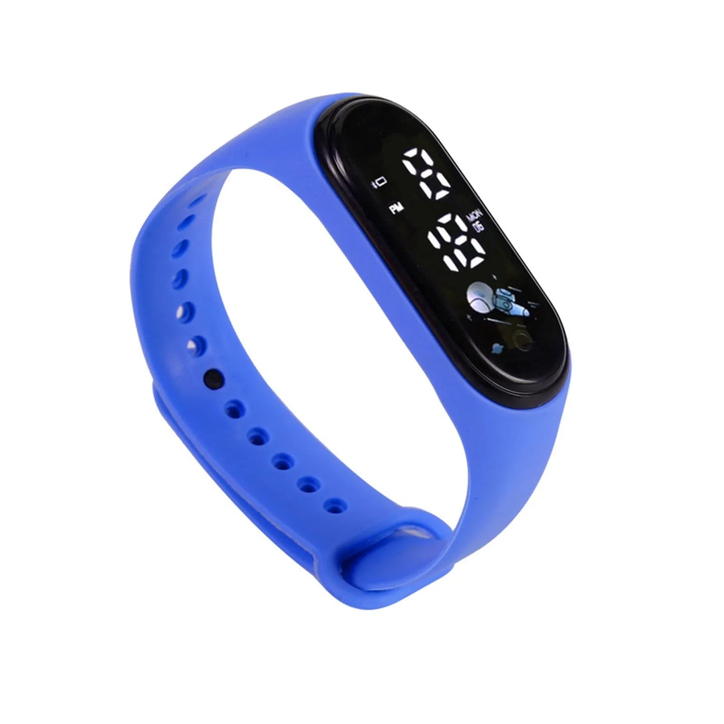 Kids digital waterproof smart watch with silicone strap for sports and fun