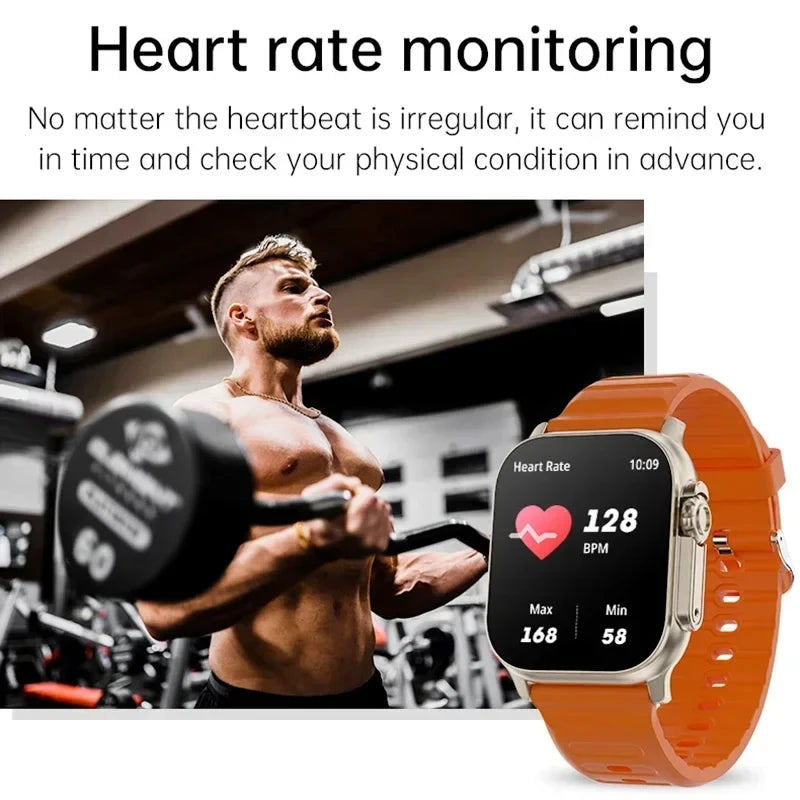 T900 ultra smartwatch with bluetooth call, heart rate, and fitness tracking