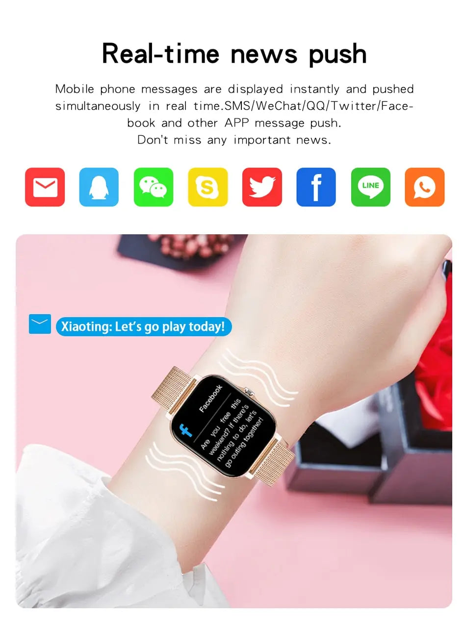 Smartwatch with Bluetooth Call, Health Tracking, Full Touch Screen Display