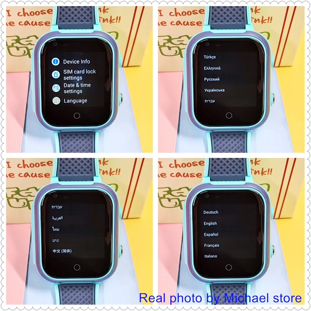 4G kids smartwatch with GPS, video call, SOS, waterproof, and camera